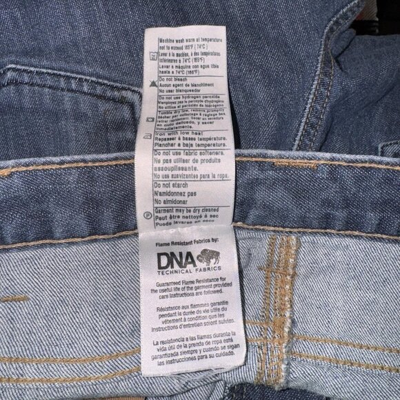 Carhartt Women FR Jeans 14 Regular Original Fit CAT 2 Flame Resistant Blue Denim - Picture 10 of 11